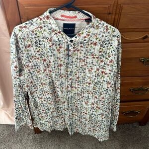 Tommy Bahama Floral Button Down Long Sleeve Mens XXL Shirt
